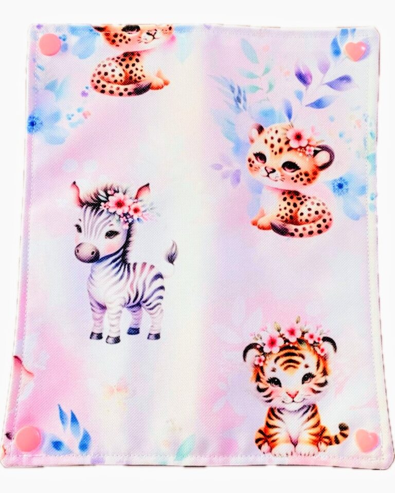 Pochette animaux de la jungle, pour brosse à dents et dentifrice en tissu imperméable Réf: 10525
