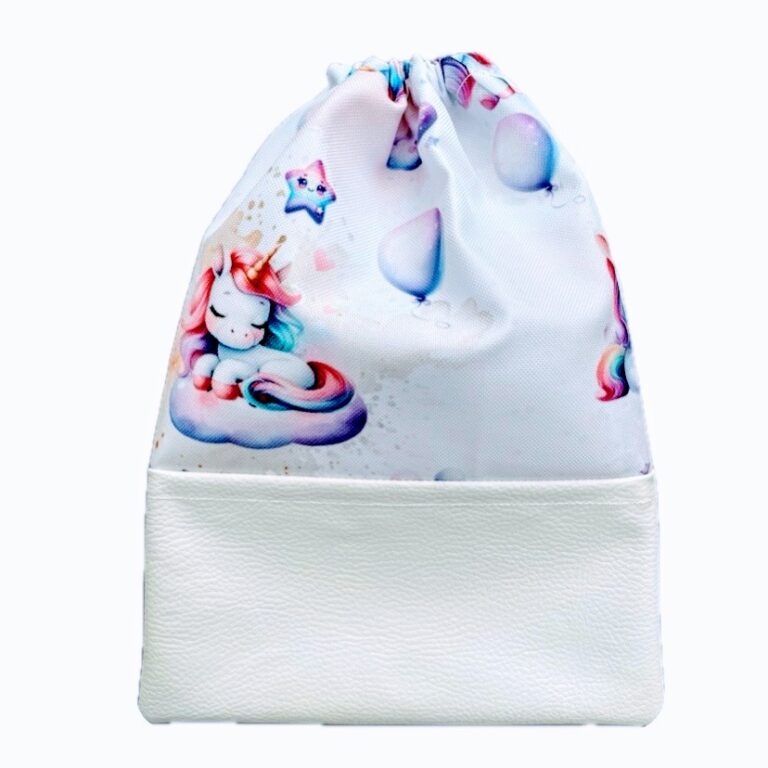 Sac rangement doudou en tissu imperméable Licorne Réf: 208251