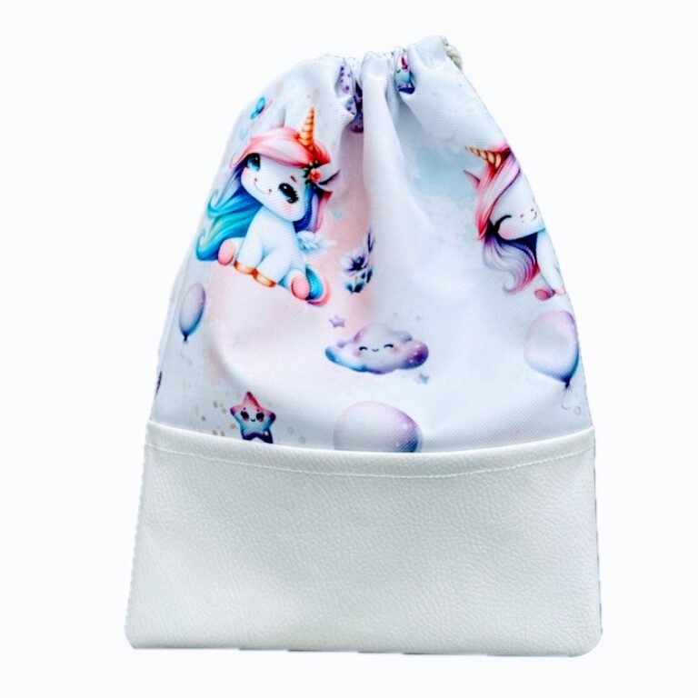 Sac rangement pour doudou en tissu imperméable Licorne Réf: 408253